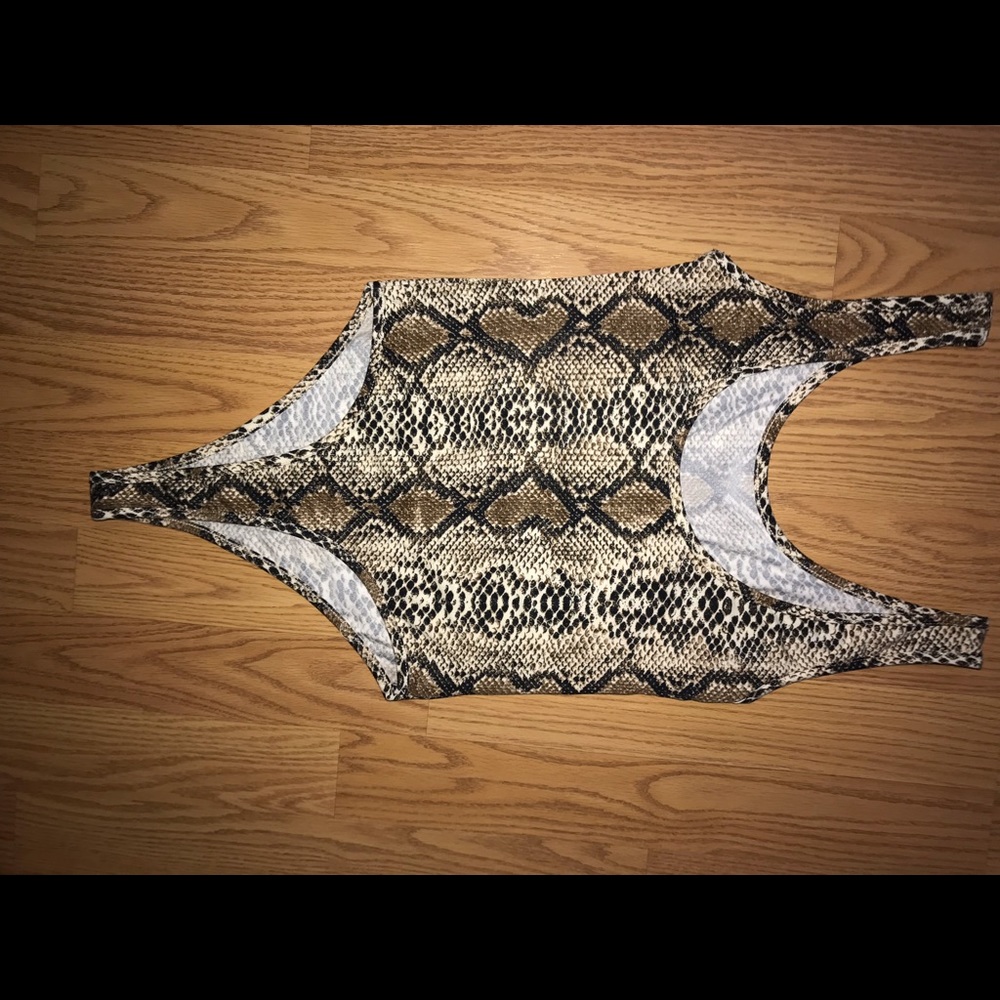 Daisy Snake Print Body Suit